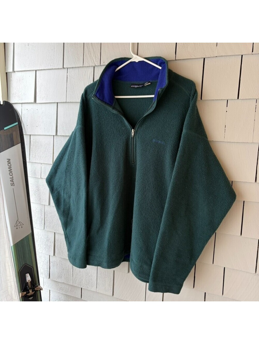 Vintage Patagonia Half Zip Fleece Mens XL Forest Green Made in USA Gorpcore